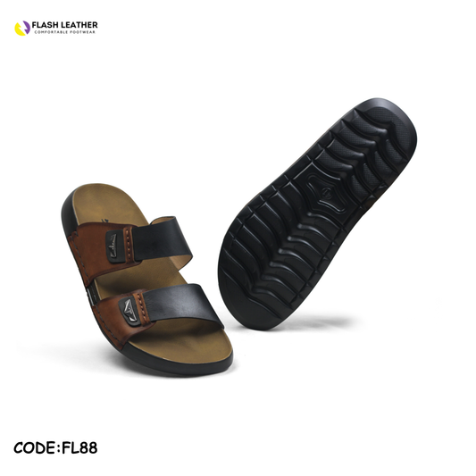 Men’s Leather Sandal FL-88 BK Budget King