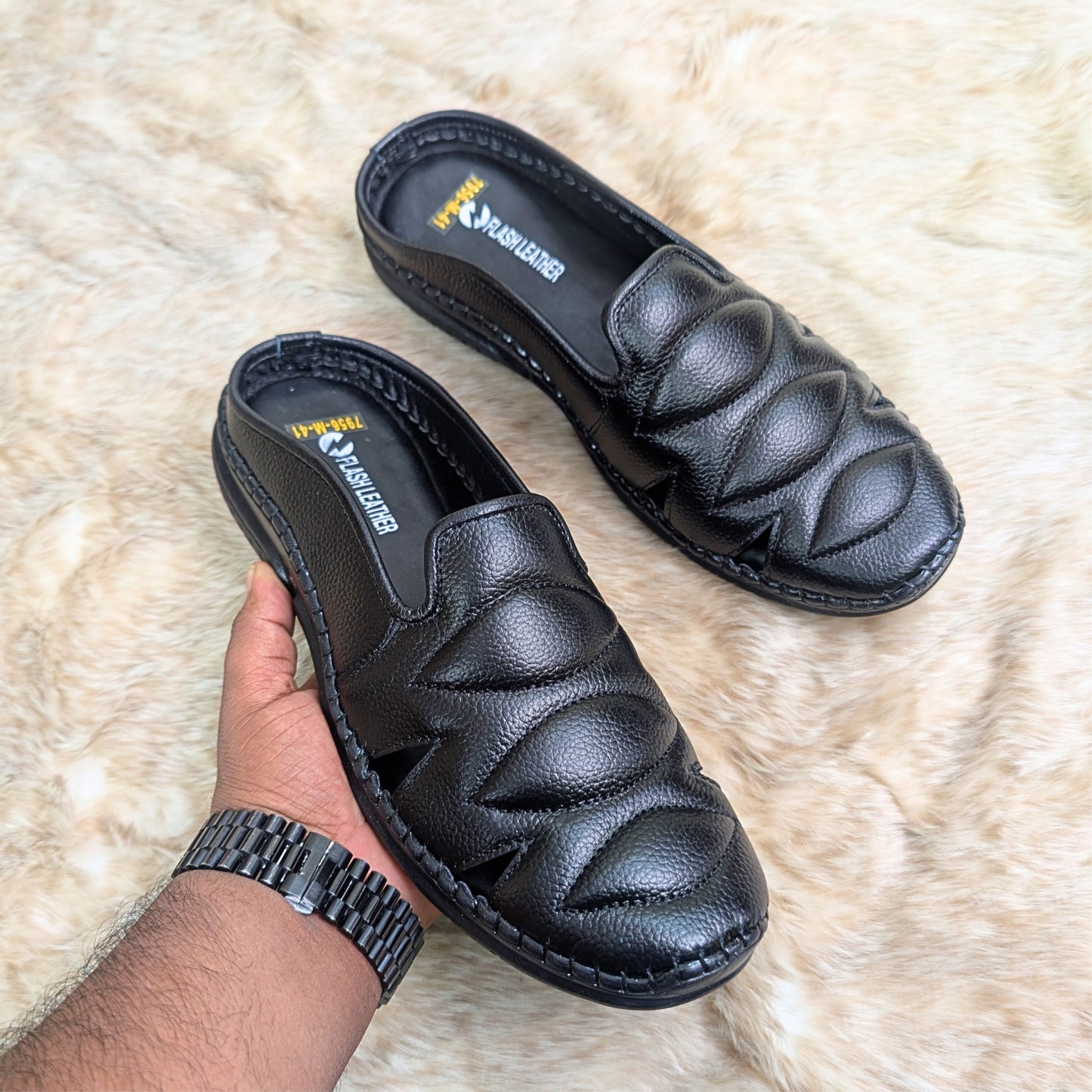 Men’s Leather Sacchi SC-101BK | Budget King