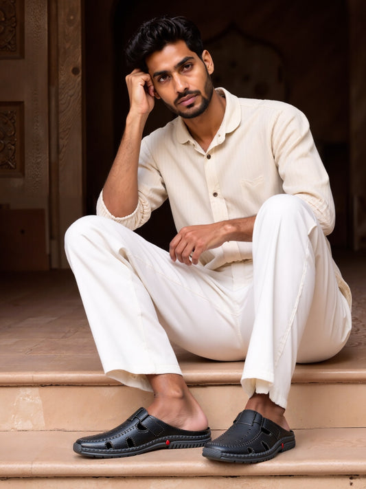 Men’s Leather Sacchi SC-98BK | Budget King