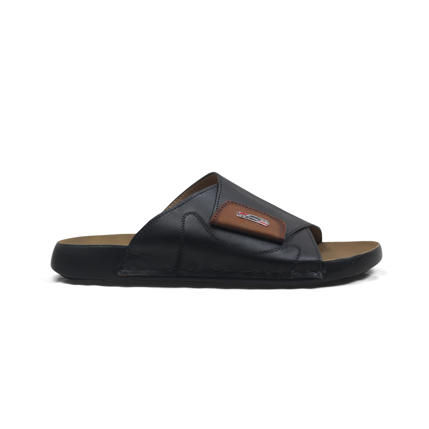 Men’s Leather Sandal FL-66 BK Budget King