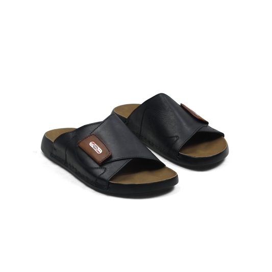 Men’s Leather Sandal FL-66 BK Budget King